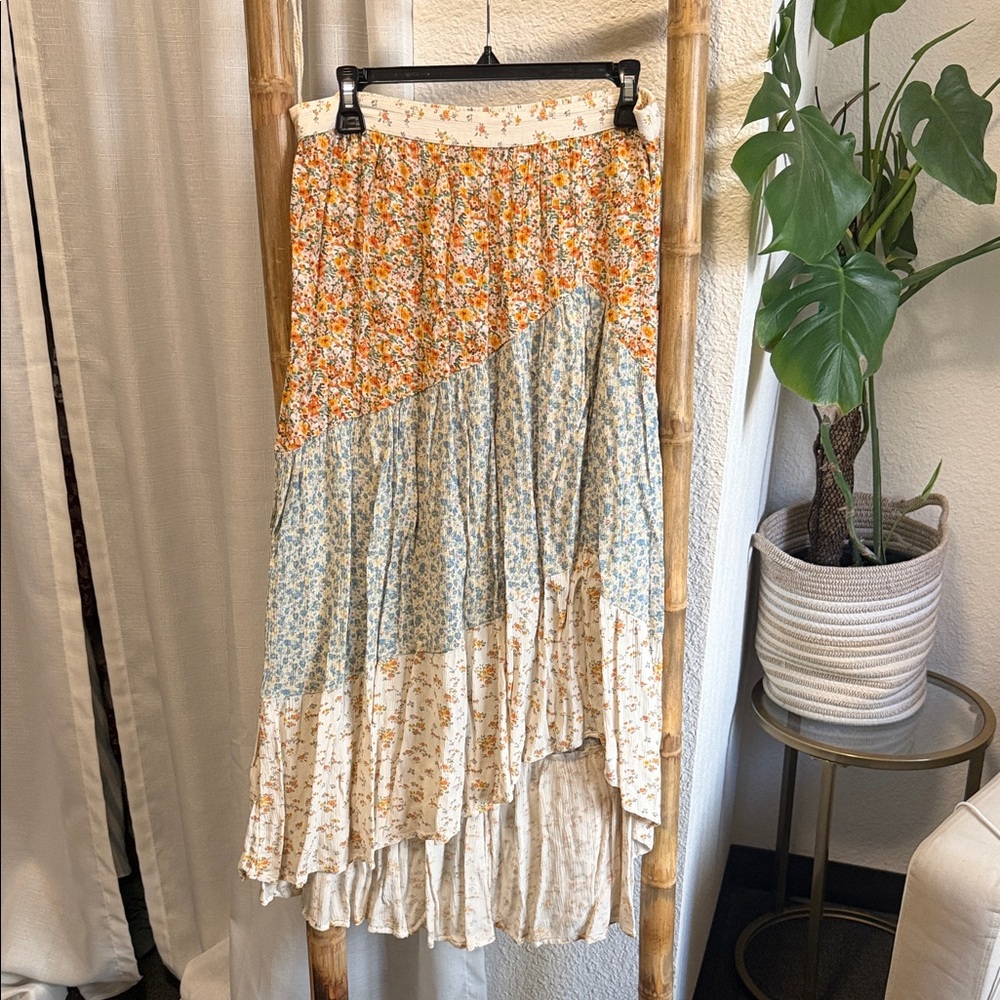 American Eagle Outfitters High Low Floral Skirt